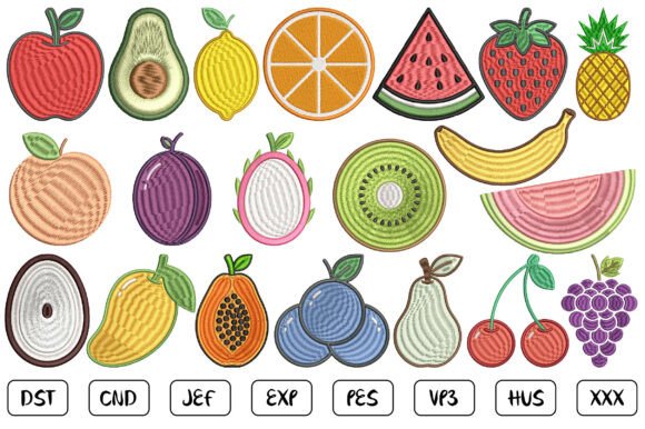 Download Mini Fruits Machine Embroidery Design - Premium Resources