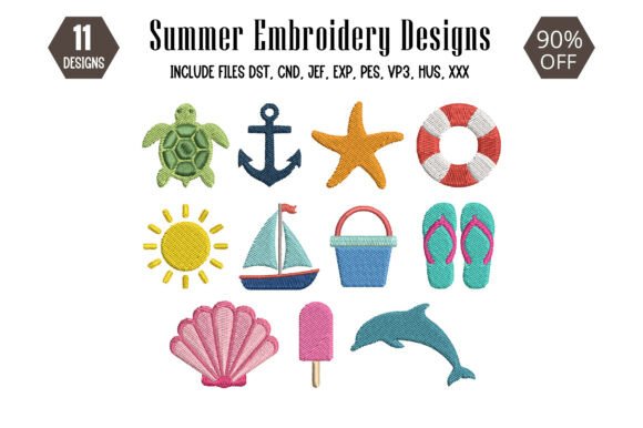 Download Mini Summer Embroidery Design - Premium Resources
