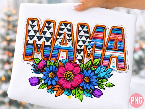 Download Boho Floral Mama Embroidery Texture PNG - Floral mama embroidery Collection