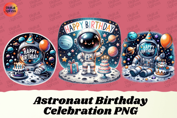 Download Astronaut Birthday Celebration PNG - Premium Resources