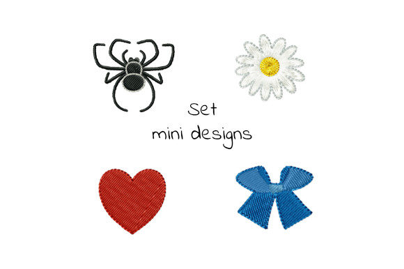 Download Bow Daisy Heart Spider Mini Set - Mini Collection