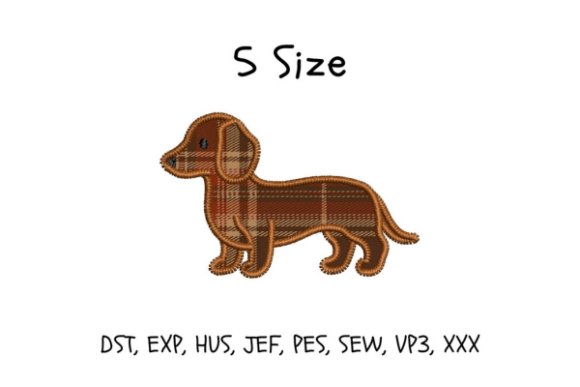 Download Dachshund Dog Applique Embroidery Design - Applique embroidery Collection