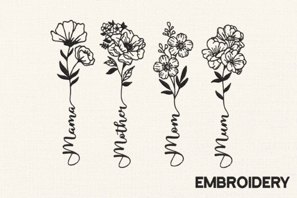 Download Mother's Day Floral Embroidery Designs - Embroidery designs Collection