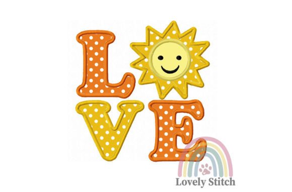 Download Love Sun Applique Embroidery - Applique embroidery Collection
